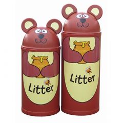 Large Bear Litter Bin